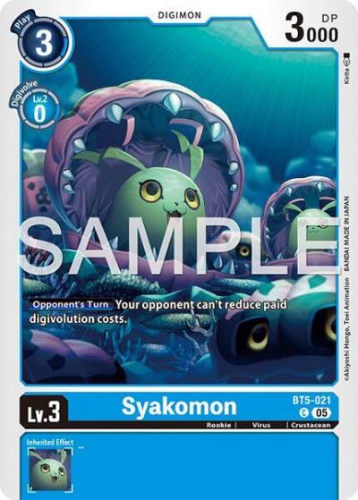 Syakomon Reprint BT5-021 C Advanced Booster Digimon Generation Digimon card