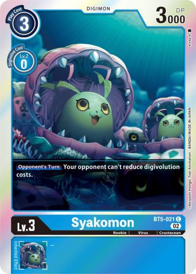 Syakomon Resurgence Booster Reprint BT5-021 C Resurgence Booster Digimon card