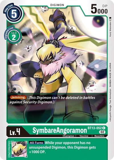 SymbareAngoramon BT13-052 C Versus Royal Knights Digimon card