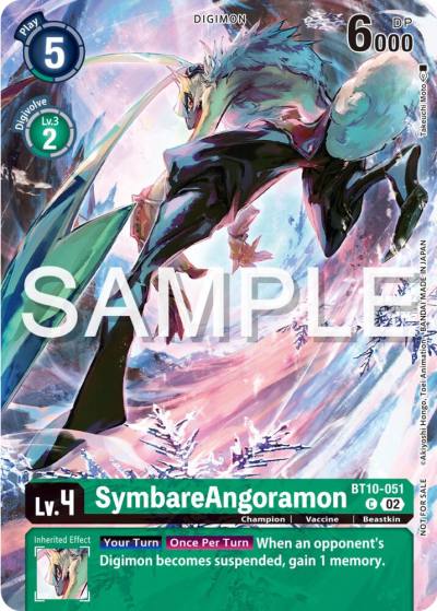 SymbareAngoramon Digimon Illustration Competition Pack 2023 BT10-051 C Xros Encounter Digimon card