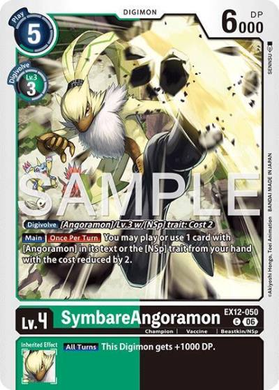 SymbareAngoramon EX12-050 C Digital World Shambala Digimon card