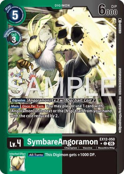 SymbareAngoramon Limited Foil EX12-050 C Digital World Shambala Digimon card
