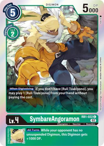 SymbareAngoramon RB1-022 C Resurgence Booster Digimon card