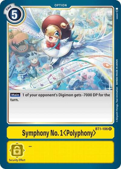 Symphony No 1 Polyphony BT1-106 R Release Special Booster 1.0 Digimon card