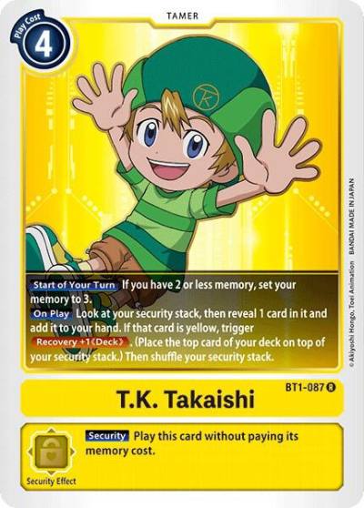 TK Takaishi BT1-087 R Release Special Booster 1.0 Digimon card