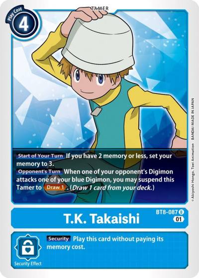 TK Takaishi BT8-087 U New Awakening Digimon card