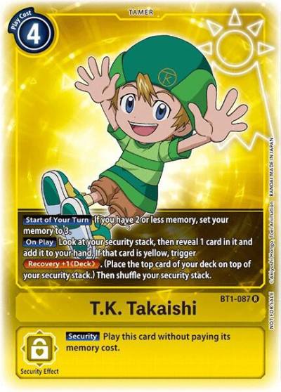 TK Takaishi Box Topper BT1-087 R Release Special Booster 1.0 Digimon card