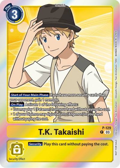 TK Takaishi Tamer Party Pack The Beginning Ver 20 P-129 P Digimon Promotion Cards Digimon card