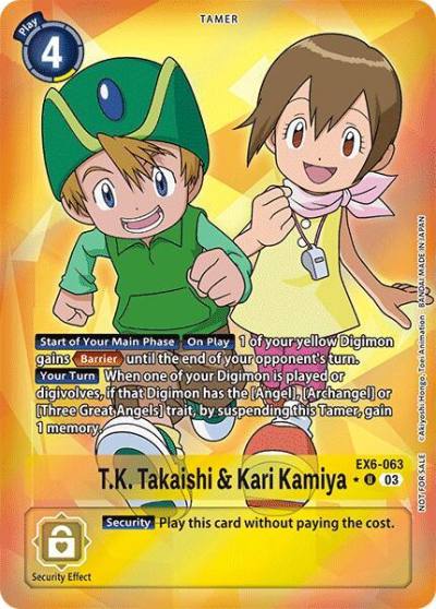 TK Takaishi and Kari Kamiya Box Promotion Pack Infernal Ascension EX6-063 U Infernal Ascension Digimon card