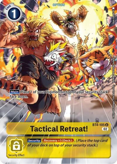 Tactical Retreat Alternate Art BT4-105 U Starter Deck 14: Beelzemon Advanced Deck Set Digimon card