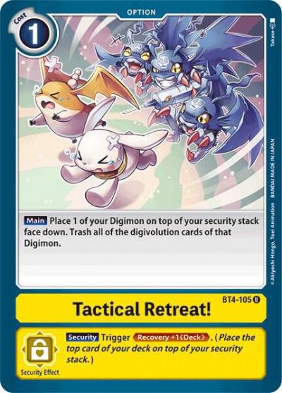 Tactical Retreat BT4-105 U Great Legend Digimon card