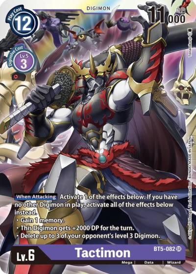 Tactimon BT5-082 SR Battle of Omni Digimon card