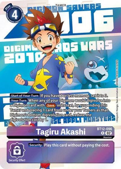 Tagiru Akashi Digimon Animation Series 25th Anniversary Set BT12-096 R Across Time Digimon card