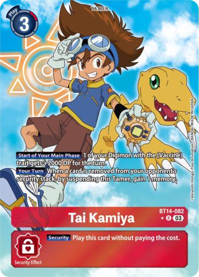 Tai Kamiya Alternate Art BT14-082 R Blast Ace Digimon card