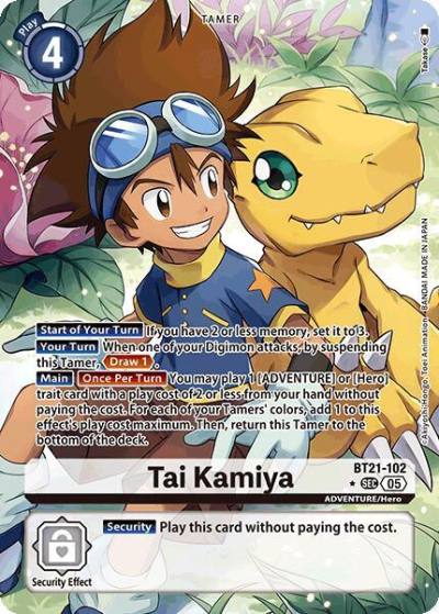Tai Kamiya Alternate Art BT21-102 SEC World Convergence Digimon card