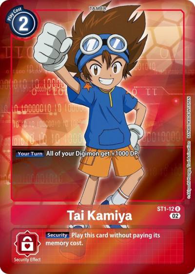 Tai Kamiya Alternate Art ST1-12 R Starter Deck 12: Jesmon Digimon card