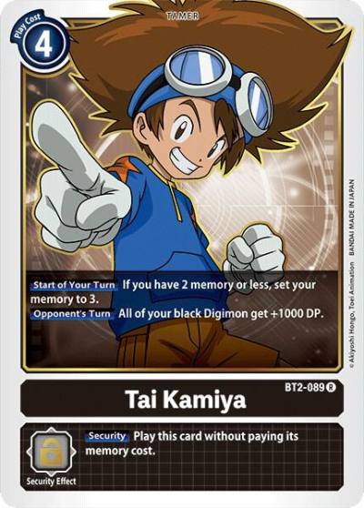 Tai Kamiya BT2-089 R Release Special Booster 1.0 Digimon card