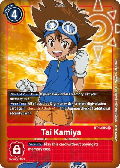 Tai Kamiya Box Topper BT1-085 R Release Special Booster 1.0 Digimon card