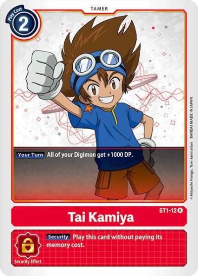 Tai Kamiya ST1-12 R Starter Deck 01: Gaia Red Digimon card