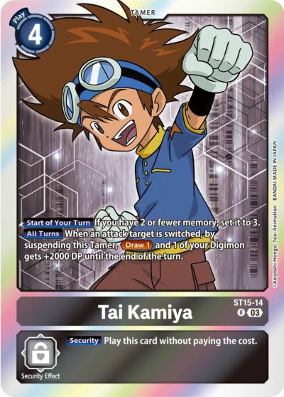 Tai Kamiya ST15-14 R Starter Deck 15: Dragon of Courage Digimon card