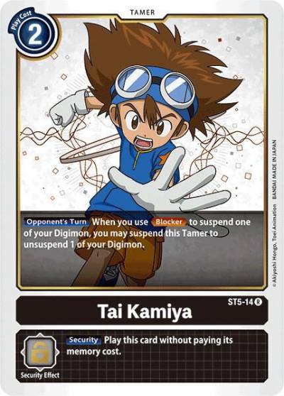 Tai Kamiya ST5-14 R Starter Deck 05: Machine Black Digimon card