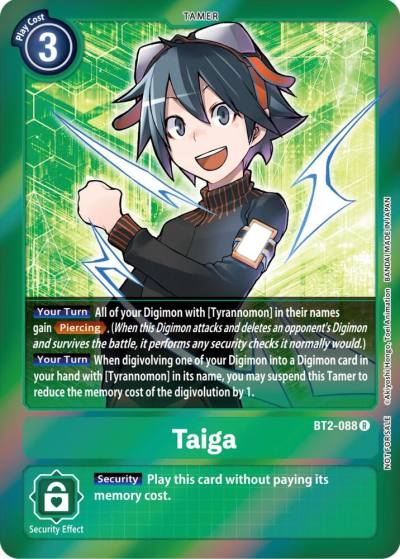 Taiga Event Pack 4 BT2-088 R Release Special Booster 1.0 Digimon card