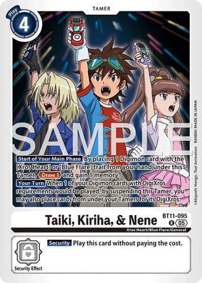 Taiki, Kiriha, & Nene Reprint BT11-095 R Advanced Booster Digimon Generation Digimon card