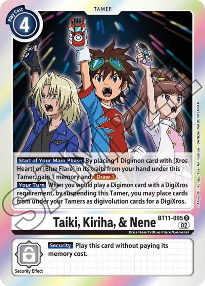 Taiki Kiriha and Nene BT11-095 R Dimensional Phase Digimon card