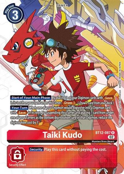 Taiki Kudo Alternate Art BT12-087 R Across Time Digimon card