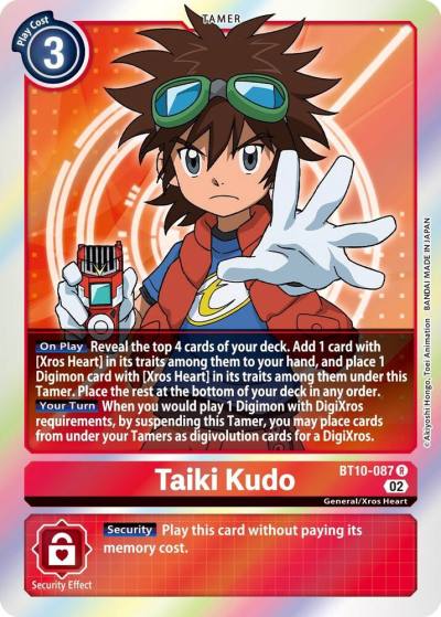 Taiki Kudo BT10-087 R Xros Encounter Digimon card