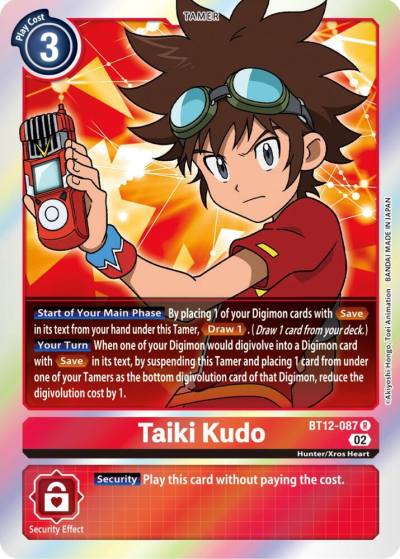 Taiki Kudo BT12-087 R Across Time Digimon card