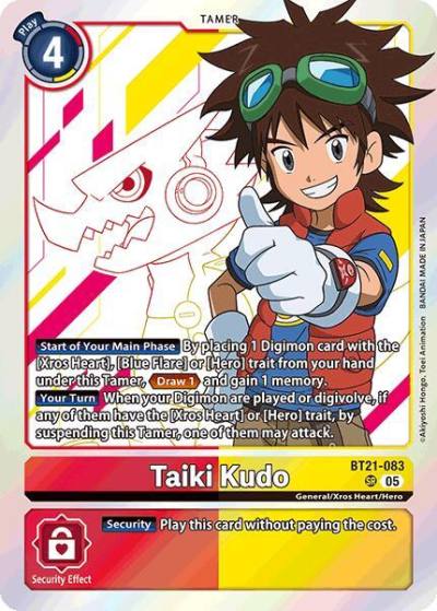 Taiki Kudo BT21-083 SR World Convergence Digimon card