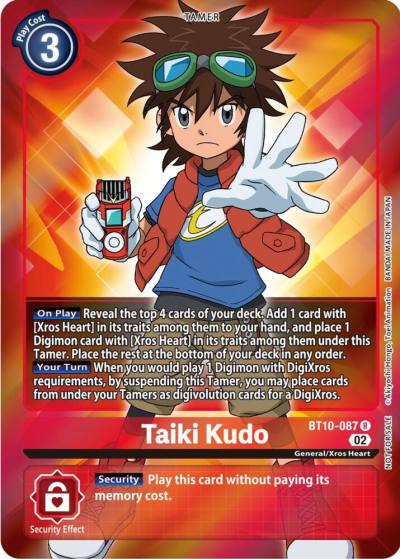 Taiki Kudo Box Topper BT10-087 R Xros Encounter Digimon card