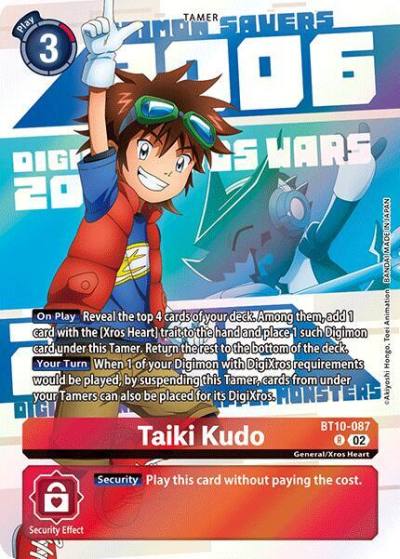 Taiki Kudo Digimon Animation Series 25th Anniversary Set BT10-087 R Xros Encounter Digimon card