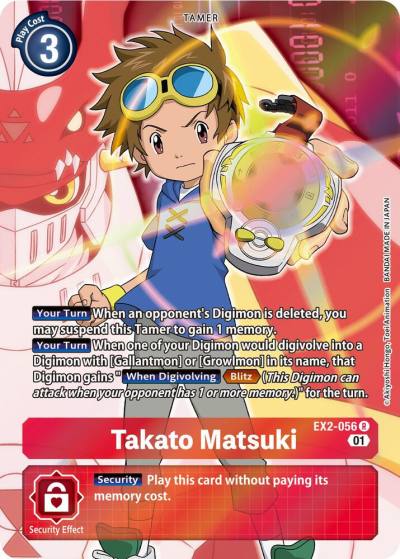 Takato Matsuki Alternate Art EX2-056 R Digital Hazard Digimon card