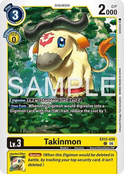 Takinmon EX12-039 C Digital World Shambala Digimon card