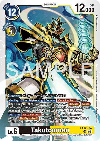 Takutoumon EX12-057 SR Digital World Shambala Digimon card