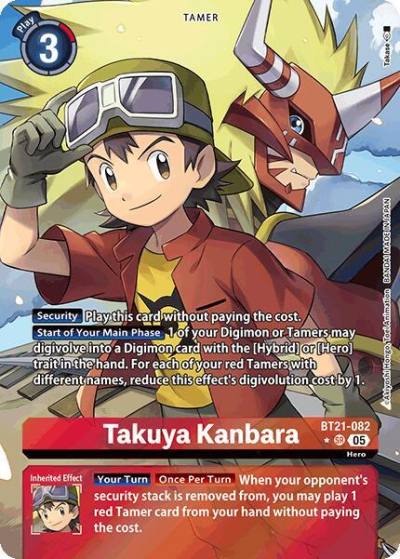 Takuya Kanbara Alternate Art BT21-082 SR World Convergence Digimon card