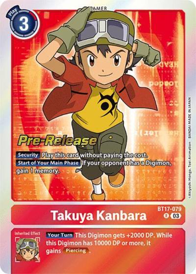 Takuya Kanbara BT17-079 R Secret Crisis Pre-Release Cards Digimon card