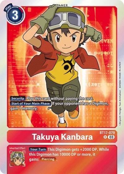 Takuya Kanbara BT17-079 R Secret Crisis Digimon card