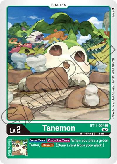 Tanemon Foil BT11-004 C Dimensional Phase Digimon card