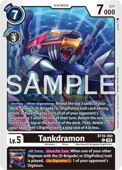 Tankdramon BT16-060 C Beginning Observer Digimon card