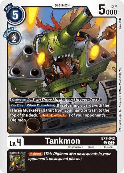 Tankmon EX7-043 C Digimon LIBERATOR Digimon card