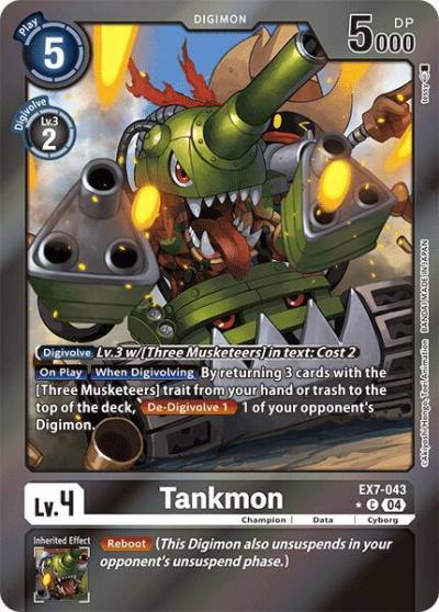 Tankmon Foil EX7-043 C Digimon LIBERATOR Digimon card