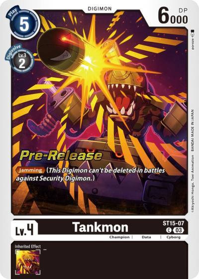 Tankmon ST15-07 C Starter Deck 15: Dragon of Courage Pre-Release Cards Digimon card