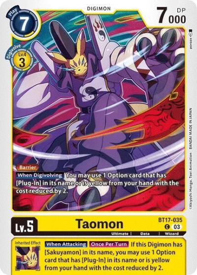 Taomon BT17-035 C Secret Crisis Digimon card