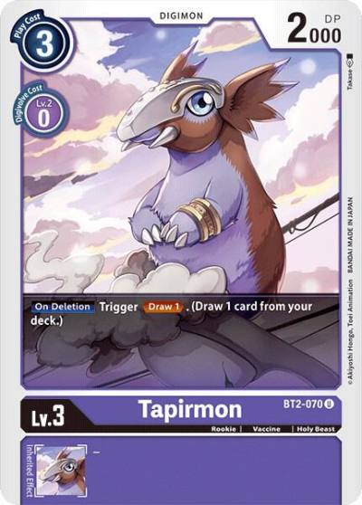 Tapirmon BT2-070 U Release Special Booster 1.0 Digimon card
