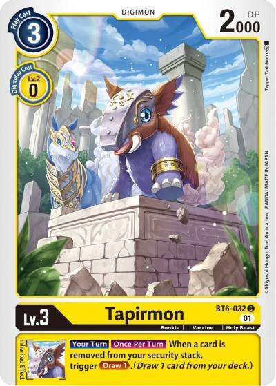 Tapirmon BT6-032 C Double Diamond Digimon card
