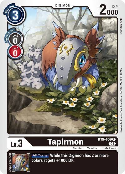 Tapirmon BT9-059 C X Record Digimon card