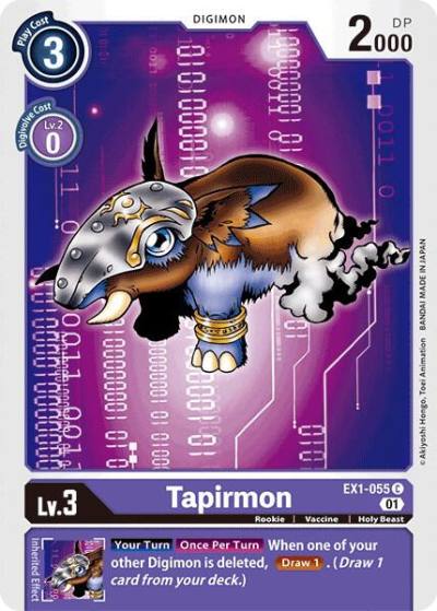 Tapirmon EX1-055 C Classic Collection Digimon card